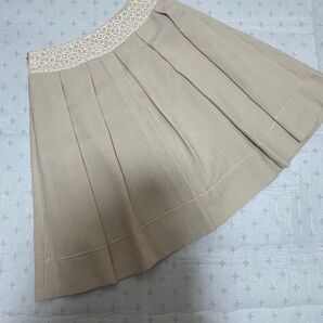 フレアスカート タックスカート フレアースカート ベージュ 春