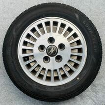 希少品 。22年式バリ溝。NISSAN日産純正 ホイール14インチx5.5JJ＋40 5穴 PCD114.3 GOOD YEAR 175/65R14 4本。セドリック グロリア等に_画像2