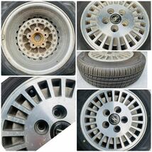 希少品 。22年式バリ溝。NISSAN日産純正 ホイール14インチx5.5JJ＋40 5穴 PCD114.3 GOOD YEAR 175/65R14 4本。セドリック グロリア等に_画像9