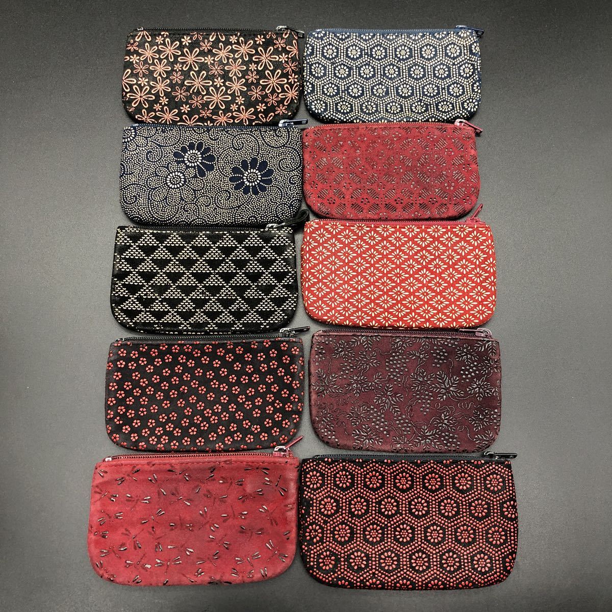 即決 印傳屋 印伝 INDEN-YA コインケース 小銭入れ 10個セット