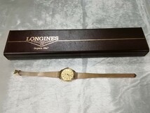 g_t B811 LONGINES ロンジン 805 SWISS 1115 レディース腕時計 ゴールド文字盤 ケースあり 不稼動品 【現状品】_画像2