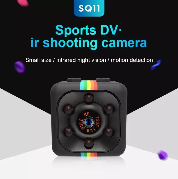 送料無料　超小型 アクションビデオカメラ SQ11 1080P ナイトビジョン リチウム電池内蔵 スタンド付き　超小型カメラ　ミニカメラ