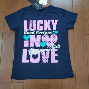 新品タグ付き　オリンカリ　ワールド　半袖　Tシャツ 130 　ネイビー　ラブトキシック　ピンクラテ