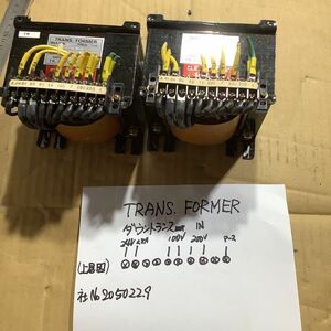  step down transformer ( Transformer ) secondhand goods general electrification till ending.. I N 200v-100v1A-24V3,8A