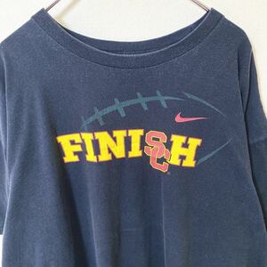 NIKE ナイキ　プリントデザイン　Tシャツ　カレッジ　チーム　古着　ストリート　半袖Tシャツ vintage スウォッシュ スウッシュ　ブラック