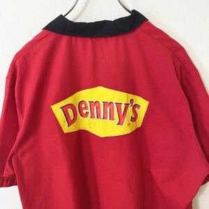 80s〜90s Denny’s ボウリングシャツ　企業物　古着　ヴィンテージ　デニーズ　アメカジ　ヴィンテージ古着　Vintage レッド　半袖　シャツ