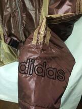 希少 美品 日本製 90s デサント製 オールド adidas アディダス スキーコート ジャケット 中綿入り 茶 L-O ベルト付き ビンテージ レア_画像4