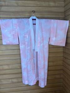  прекрасный товар! длинное нижнее кимоно натуральный шелк длина 126 ребенок кимоно нижняя рубашка розовый bokashi . лист 
