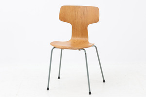 Fritz Hansen(フリッツ・ハンセン)　Ｔチェア　オーク材　Arne Jacobsen(アルネ・ヤコブセン)　北欧家具ビンテージ