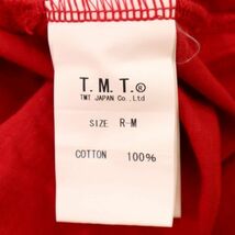 TMT ティーエムティー ビッグホリデー 春夏 ロゴ刺繍★ 半袖 ウエスタン ポロシャツ Sz.R-M　メンズ 赤 日本製　C3T04652_5#A_画像8