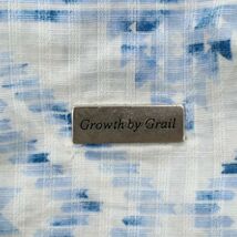 Growth by Grail グロースバイグレイル 春夏 襟ワイヤー★ 【ネイティブ ジャガード 総柄】 5分袖 シャツ Sz.M　メンズ 白　C3T04551_5#A_画像4