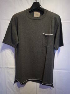 【新品】FACTOTUM コットンカシミア クルーネック T-SHIRT Tシャツ TEE ファクトタム BLACK サイズ46