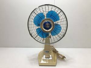 E100 Hori e electro- machine neck . desk ... manner electric fan 4 sheets wings root antique Showa Retro operation verification ending antique antique Vintage 