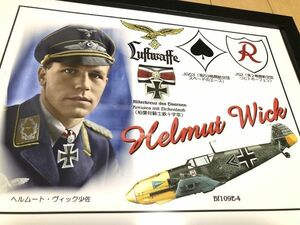 送料込み）ドイツ空軍エースのポートレート　ヘルムート・ヴィック少佐　（柏葉付騎士鉄十字章）