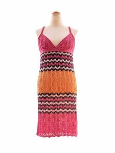 未使用 ミッソーニ ドレス MISSONI 定価29.4万 ピンクオレンジ★