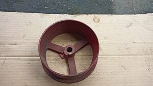  engine pulley used flat belt for axis diameter 18 millimeter, out shape 180 millimeter, width 18 millimeter 