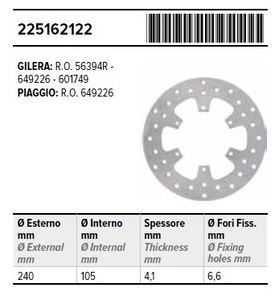 RMS 22516 2122 after market disk ( brake ) PIAGGIO MP3 250 F