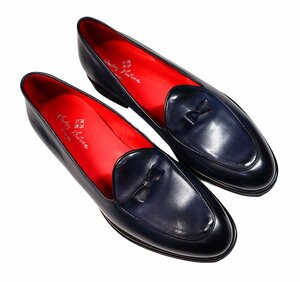 65%OFF* Britain. noble .. Italy .. color .![ ANDREA VENTURA / Andre a Vent u-la(.] beautiful color gloss. ribbon type slip-on shoes navy blue 39