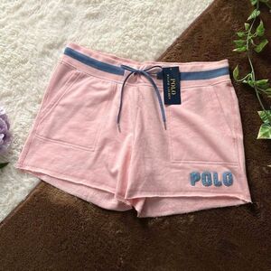  tag attaching Polo Ralph Lauren sweat short pants pink cut off US S size POLO RALPH LAUREN