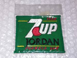 F1 ジョーダン・グランプリ 7UP 刺繍 ワッペン 約7.0×8.0cm☆未使用品☆即決価格☆当時物 ミハエル・シューマッハ