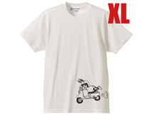 CHECKER RABBIT サイドプリント T-SHIRT XL/富士重工業ラビットスクーターs101s201s211s61s82ジュリオジョルノスクーピーうさぎ国産旧車_画像1