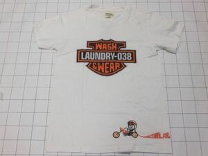 ◆Tシャツ 半袖 サイズ(S) Laundry(ランドリー)LANDRY-038◆古着 日本製 同梱可 ハーレーダビットソンパロディ バイク オートバイ ライダー