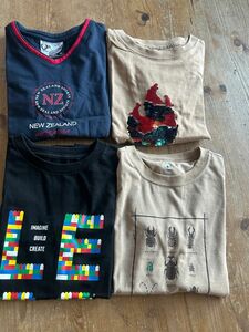 【まとめ売】子供服　男の子　140 M Tシャツ　4枚セット　モンベル　ユニクロ　キャンプ　 半袖Tシャツ