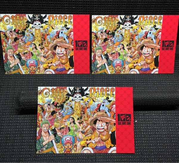 ONEPIECE ワンピース　100巻記念両面イラストカード　3枚組　