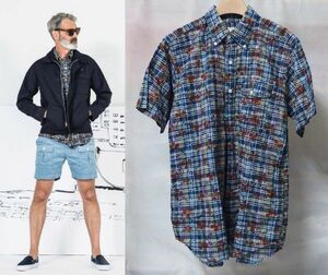 17SS Engineered Garments エンジニアードガーメンツ Popover Shirt Floral Printed Madras プルオーバー 半袖 シャツ S