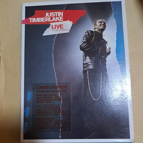 海外版 DVD+CD 2枚組 JUSTIN TIMBERLAKE ジャスティン・ティンバーレイク LIVE FROM LONDON