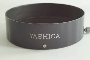 ふーど076★送料無料 希少色グレー おおむねキレイ★YASHICA 内径57mm フィルター径55mm ヤシカ カブセ式 メタルフード レンズフード