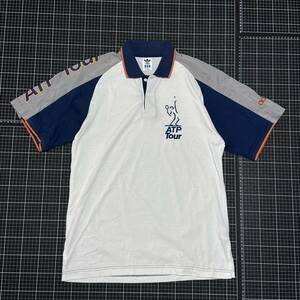 ATP[ Adidas ] Descente * рубашка-поло короткий рукав футболка 90s OLD Vintage джерси TOUR Tour 