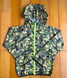 * new goods tag attaching Kids four reKids Foret* camouflage pattern camouflage windbreaker Parker * sunburn prevention water repelling processing water-repellent zipper *130cmY2530