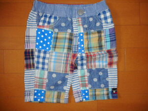 * tag none unused goods Miki House double B patchwork shorts 90