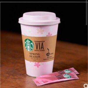 スターバックス VIA さくら　2021年　缶 　STARBUCKS　完売品　限定品　小物入れ　ピンク　桜　送料無料　かわいい