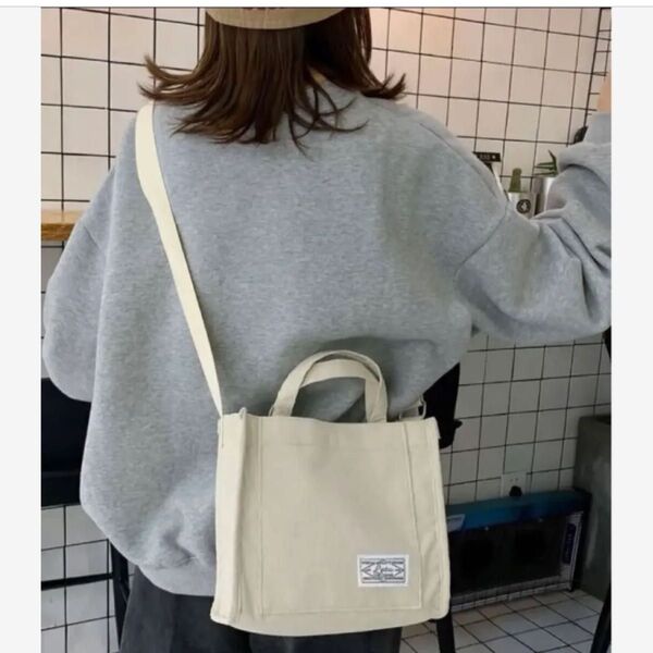 2way トートバッグ ショルダーバッグ ベージュ