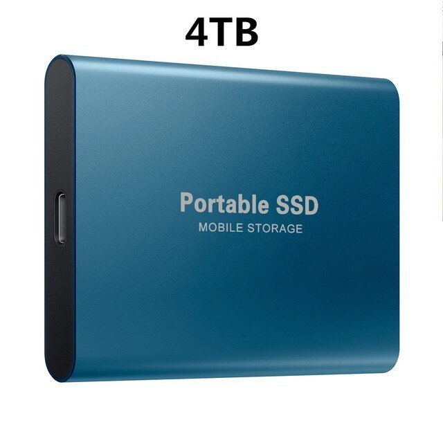 PC/タブレット PC周辺機器 外付けSSD ポータブルSSD 2TB ブルー USB3.1 Type-C スマホ互換可 超薄 