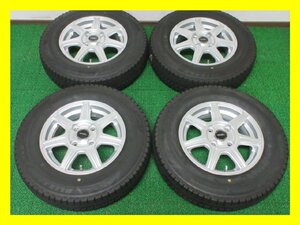 K956【送料無料】155/80R13 ★ 新品同様 ★ イボ付 ♪ ブリヂストン スタッドレス ★最新★ VRX3 ♪ 22年 ホイールセット 4本 激安 パッソ