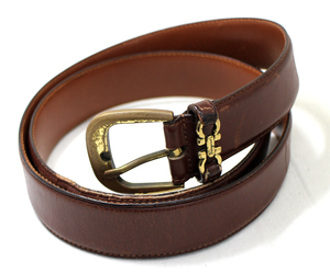 [Salvatore Ferragamo] Salvatore Ferragamo men's leather belt 4620 Gold × Brown 90 20230506