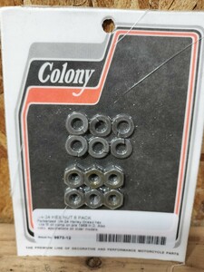 Colony コロニー　ビンテージハーレー用　特殊サイズナット　1/4-24 オイルポンプポンプ　ナックル　パン　サイドバルブ　オリジナル