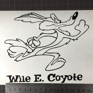 ステッカー Wile E. Coyote ブラック 右向き