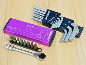 ★ Signet Minira Chet Set Purple + короткий шестигранный гаечный ключ ★ Signet Mobile Tool Hex Lench Multi Tool Set Set Sett