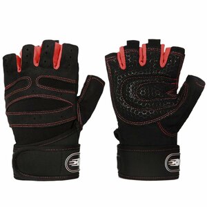  sending 300 jpy * weight glove lifting training .tore wrist protection M size red 