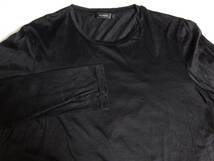 【送料無料】 JIL SANDER ジルサンダー クルーネック 長袖 カットソー Tシャツ XL ブラック 光沢感があるコットン_画像3