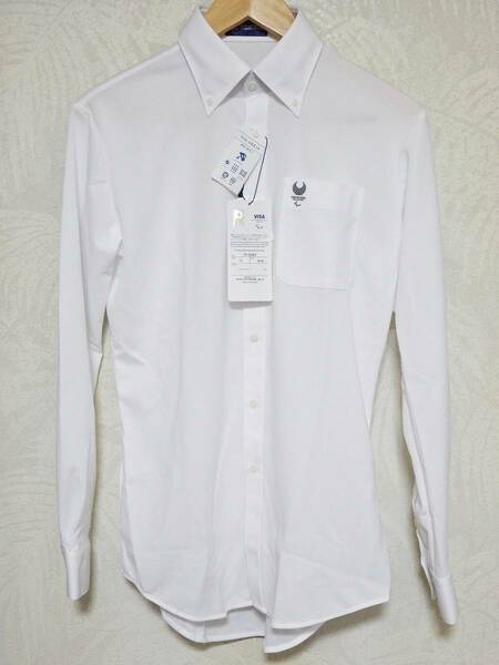 【タグ付き新品】 TOKYO2020 東京オリンピック ロゴ入り 長袖 ボタンダウン ドレスシャツ M-84 ホワイト 公式ライセンス商品 【送料無料】