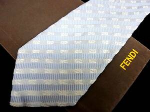 0E2351N*USED средний * Fendi [ общий FF Logo ] галстук *