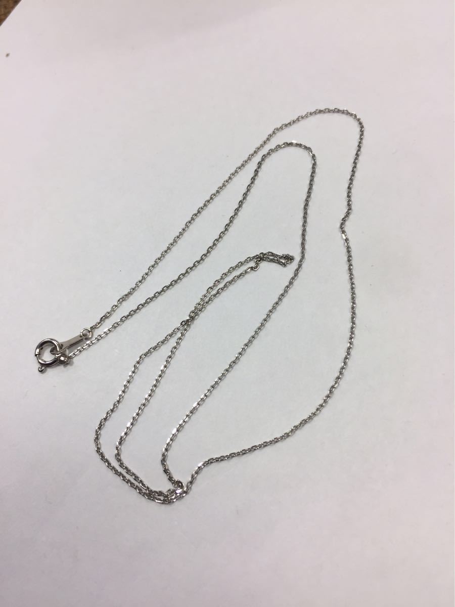 Pt850 プラチナネックレス 40cm カットあずきネックレス 新品