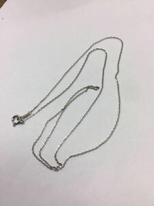 Pt850 platinum necklace 50cm cut adzuki bean necklace new goods lady's 