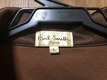 ポールスミス　Paul Smith ハーフジップポロシャツ Ｌ　茶　日本製_画像3