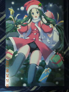 オリジナル美少女 ポストカード / サンタクロース クリスマス ホットパンツ スパッツ / イラストカード